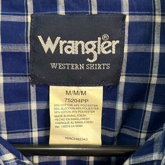 Wrangler Retro Western Long Sleeve size M Pearl snaps - Picture 3 of 5